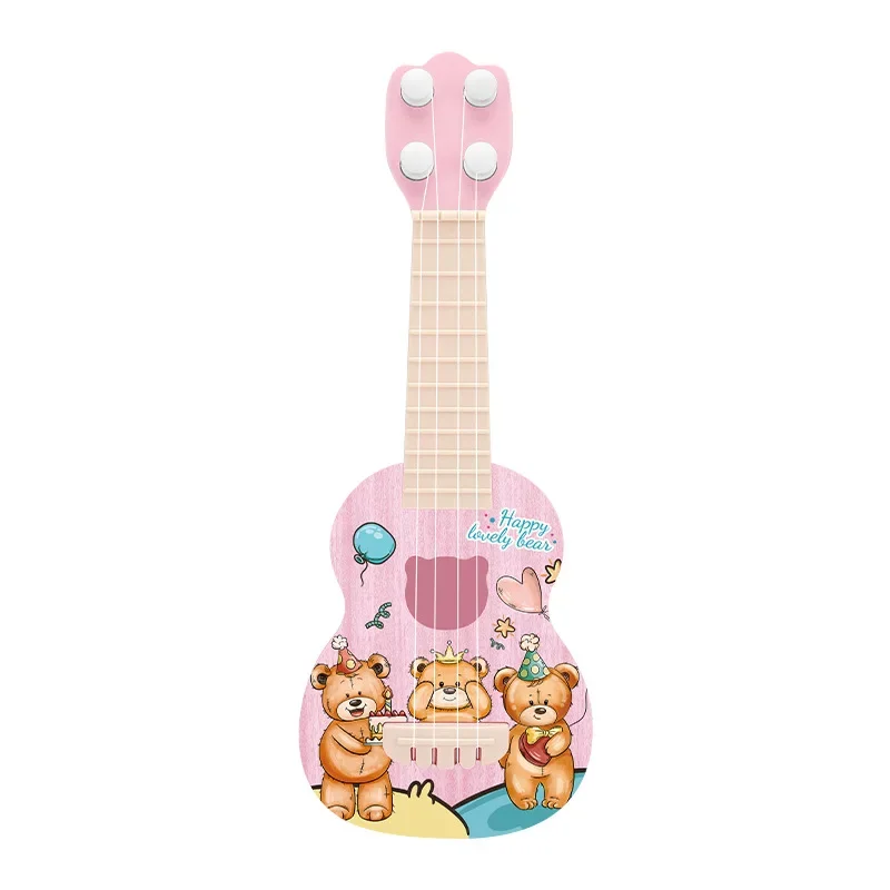 Ukulele dla dzieci, zabawka, gitara, możliwość graowania, instrument symulacyjny dla początkujących, instrument edukacyjny, instrument muzyczny.