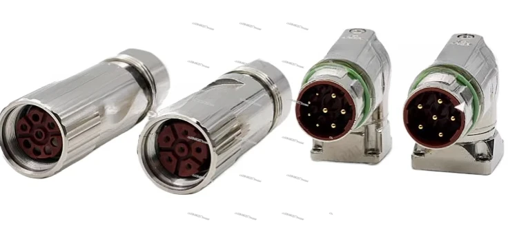 M923 Metal 6-Pin 8-Pin Connector - Selectable Female or Male for M23 Power Plugs and Sockets