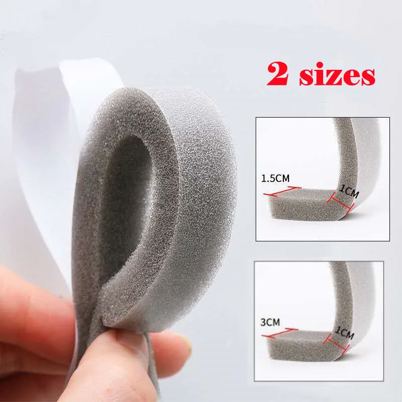 2 롤 도어 창 씰링 스트립 자체 접착 스폰지 폼 방음 테이프 방풍 방진 도어 및 창 갭 씰 스트립