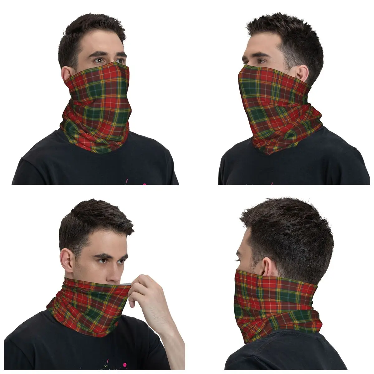 Custom Scottish Clan Tartan Plaid Bandana Neck Gaiter for Ski Camping Men Women Wrap Scarf Balaclava Warmer Face Scarf Cover