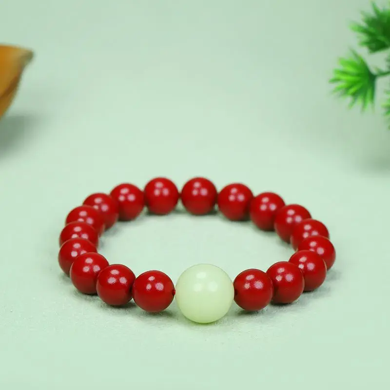 Cinnabar Bracelet Transshipment Natural Super Emperor Zijin Bracelet Life's Core Monuments