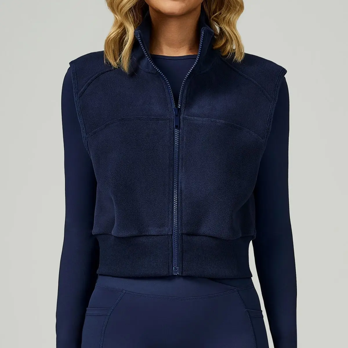 

Vests Waistcoats Thin Womens Vest Neck Top Autumn Blended Edge Contrasting Artistic Unique Details Sleeveless Officewear Commute