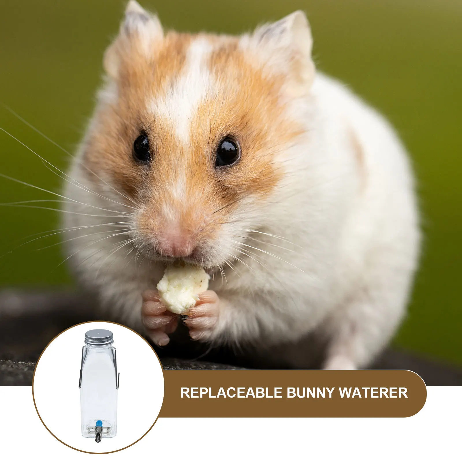 

1Set Rabbit Water Bottle Vertical Hanging Feeder for Hamsters Guinea Pigs Easy Refill Hydration Solution Rabbit Water Bottle