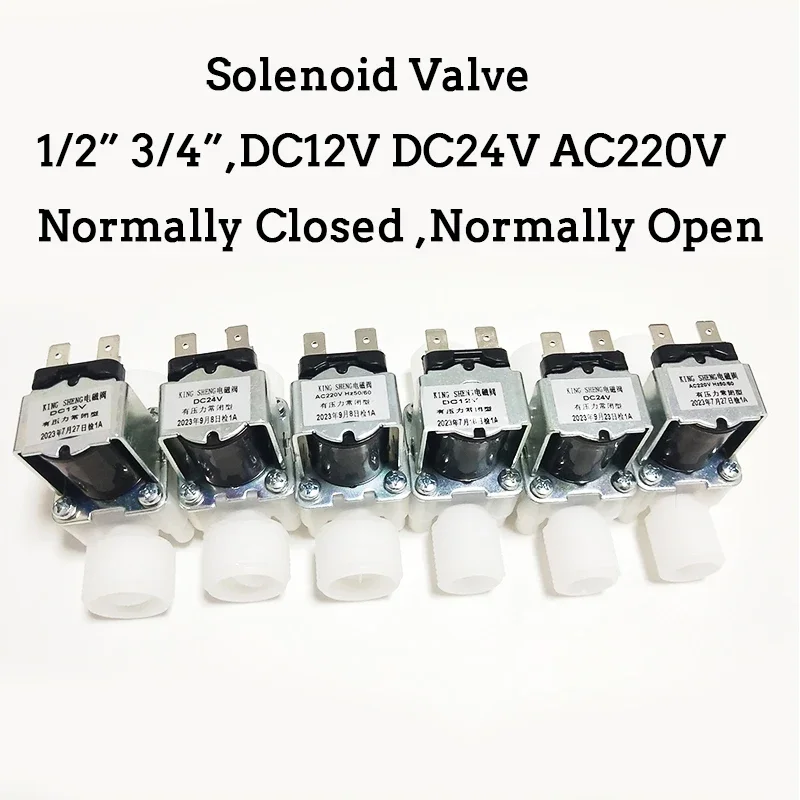 

AC220V DC12V DC24V 1/2 "3/4" электромагнитный клапан с наружной резьбой, клапаны регулирования воды, контроллер, переключатель, нормально закрытый, нормально открытый