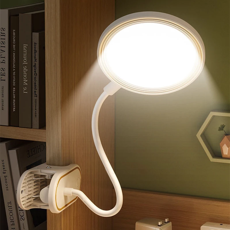 Table Lamp USB Rechargeable Desk Lamp With Clip Bed Reading Book Night Light LED Touch 3 Modes Dimming Eye Protection Light