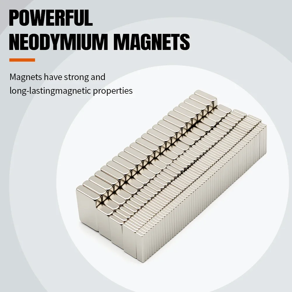 Block Super Strong Neodymium Magnet Powerful Magnets N35 Permanent Magnetic NdfeB Refrigerator DIY 20x5x2/20x10x2/25x15x5mm