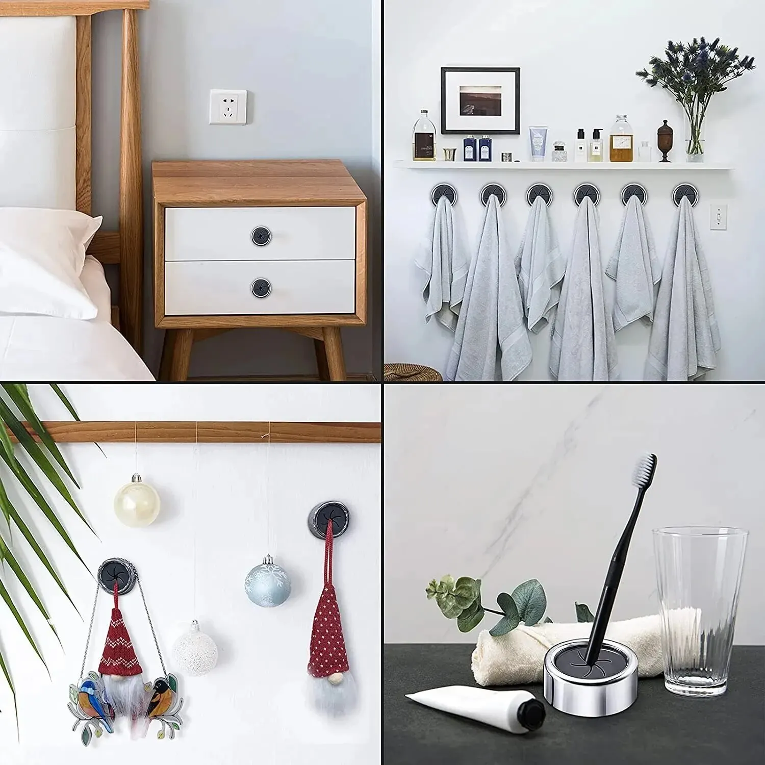 1-3PC Non Punching Dishwashing Cloth Storage Clip Dishcloth Clip Kitchen Household Gloves Hook Towel Rack Hole Clip Wall Hanging view 4
