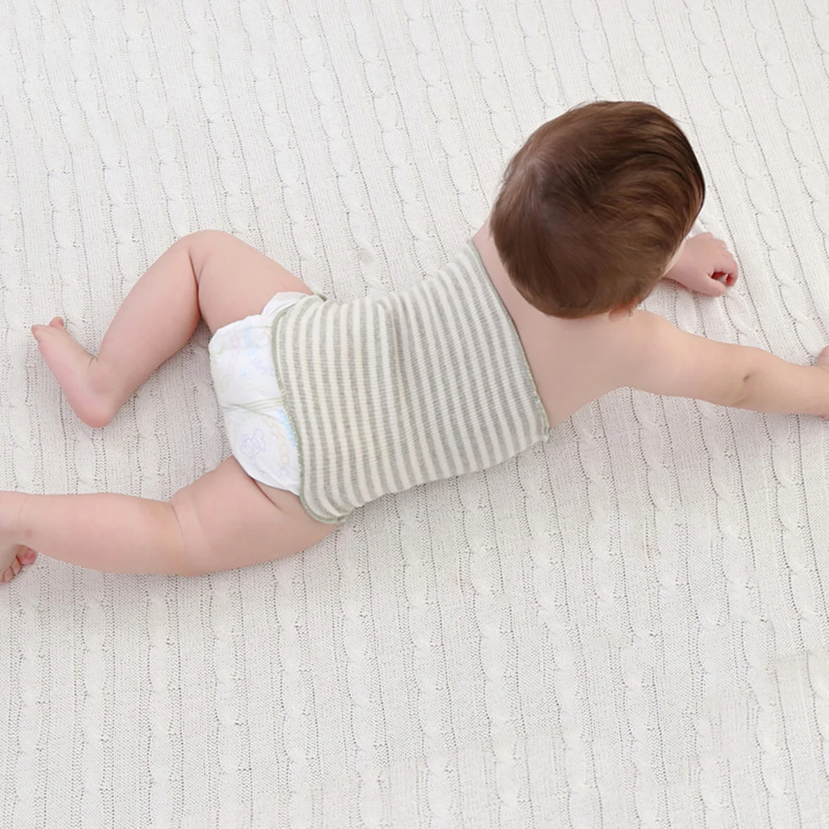 

3pcs 34Cm Cotton Baby Belly Band Stripe Navel Support For Newborn Infant All-Season Comfortable Wrap Band Children Accessory