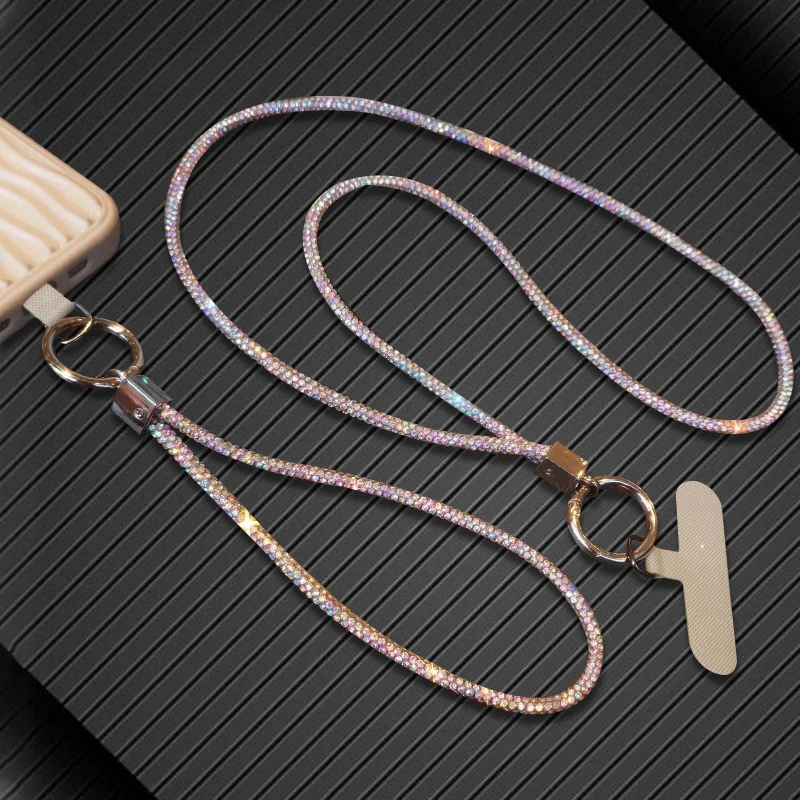 Luxury Phone Wrist Strap Lanyard Diamond Pendant Clip For iPhone 14 13 Samsung USB Flash Drives Keys Keychains Camera Keys Car