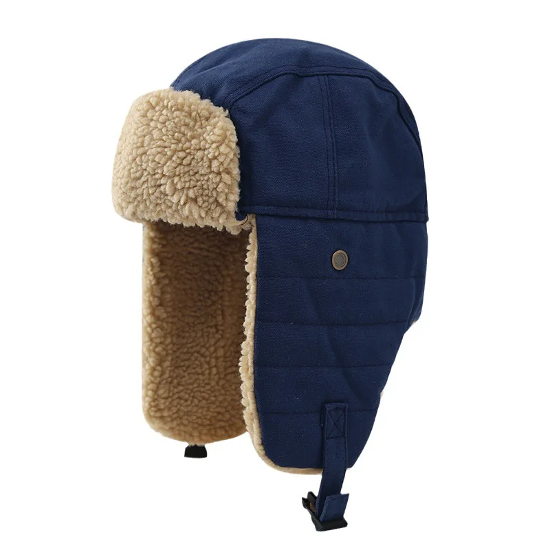 Mannen Vrouwen Winter Hoed Dikke Warme Berber Fleece Russische Pet Mannelijke Vrouwelijke Sneeuw Ski Oorklep Trapper Cap Unisex Warme Bommenwerper Mutsen