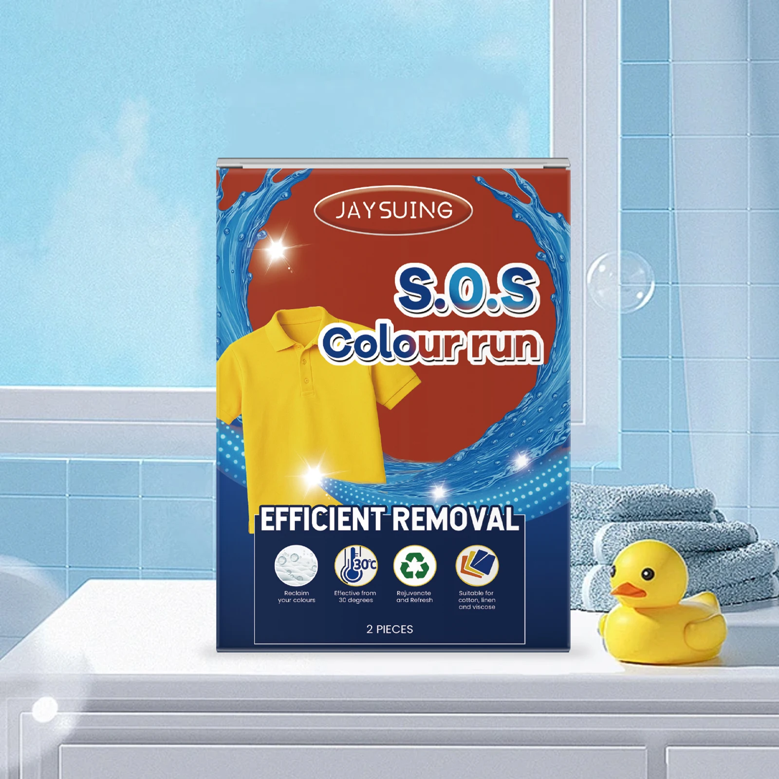 

Color-Safe Laundry Detergent Powder - Stain Remover & Fabric Brightener for Whites & Colors - Hand/Machine Wash,