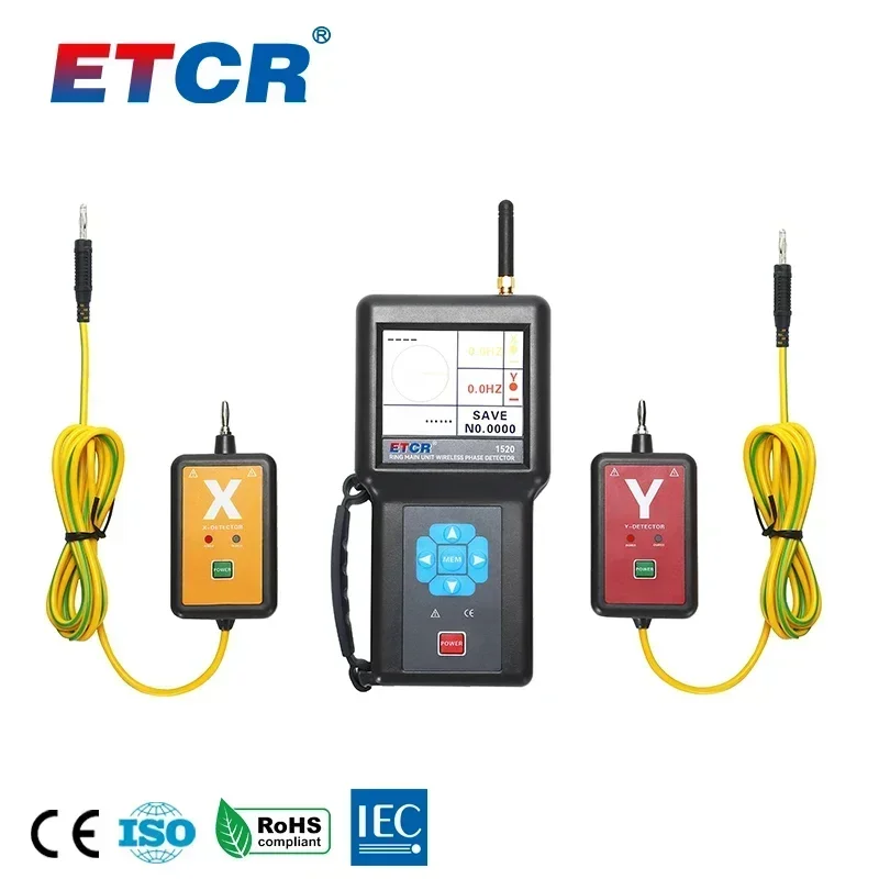 ETCR1520 Prompts Ring Main Wireless Phase Detector With Data Storage and Voice