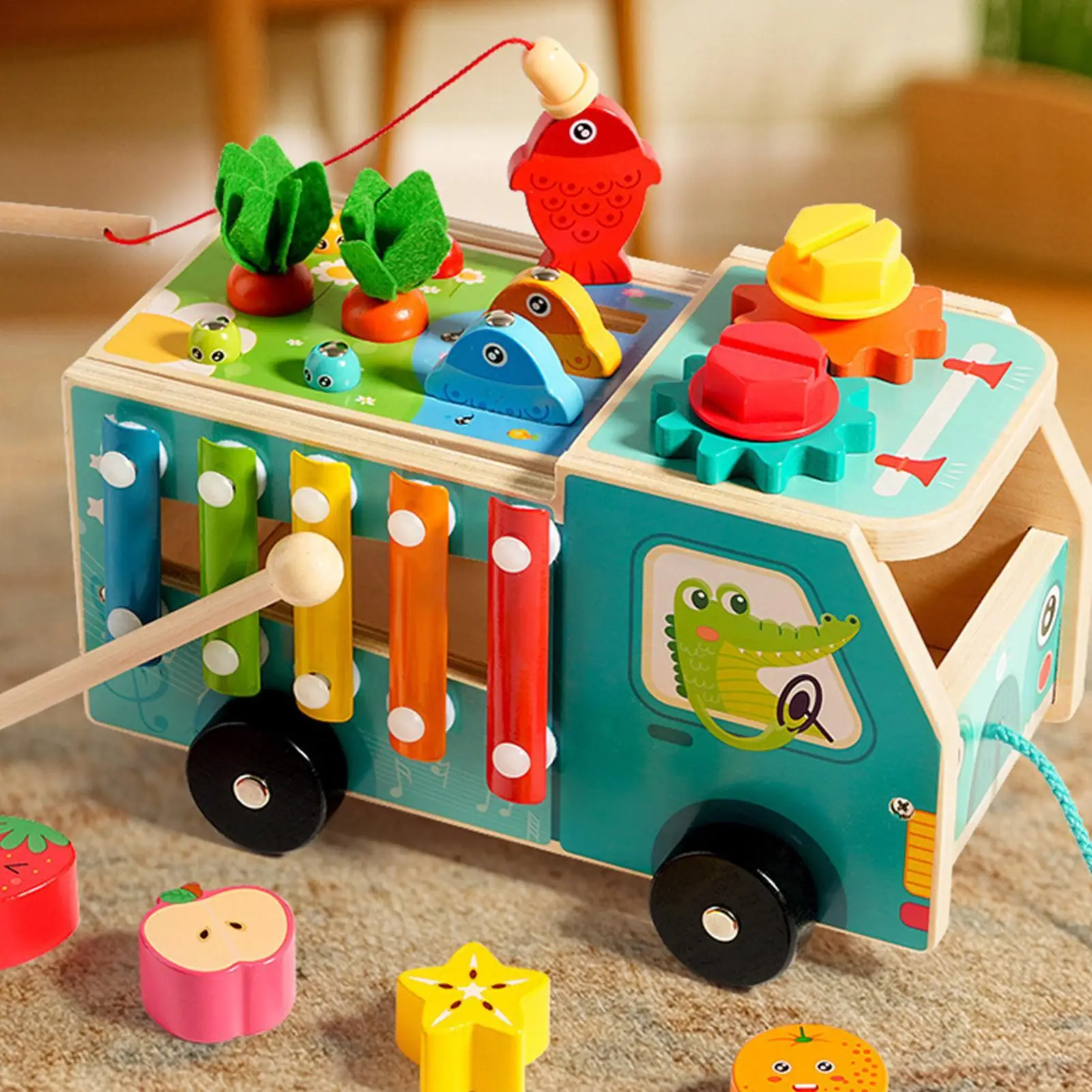 Kleinkind-Formsortierer, Feinmotorik-Vorschulspiele, Entwicklungsformsortierung, Rettichspielzeug für Jungen, Mädchen, Baby, Kleinkind, Vorschule