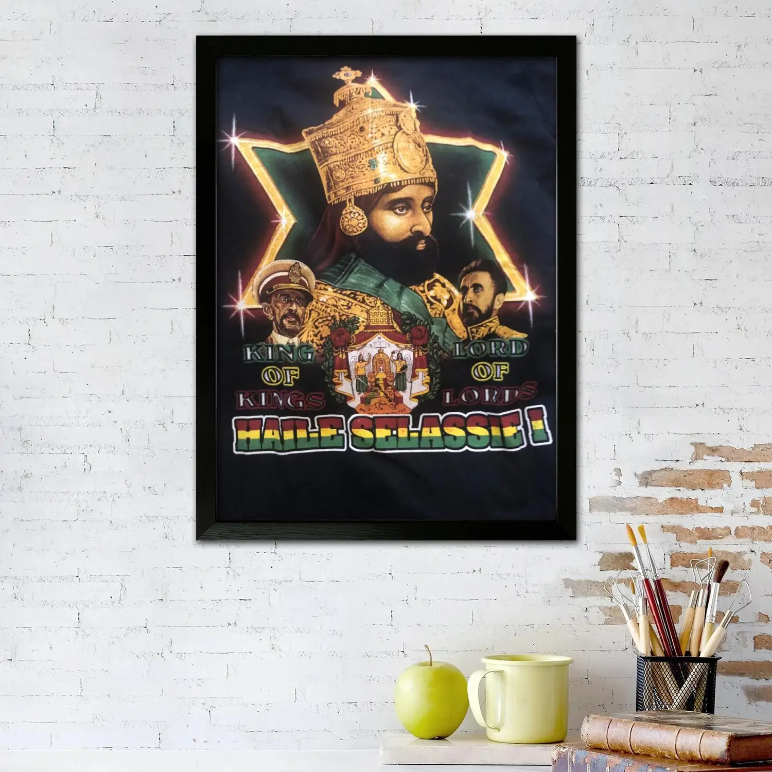 haile selassie Poster Prints Wall Art Canvas Painting Poster For Modern Family Living Room Home Decor