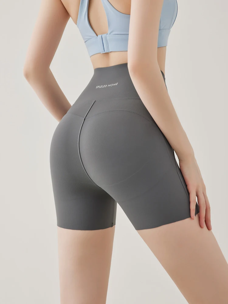 

Sporty High-Waisted Yoga Shorts Women's Summer Thin Sharkskin Tightening Tummy Control Butt Lifting Fitness Exercise Shorts