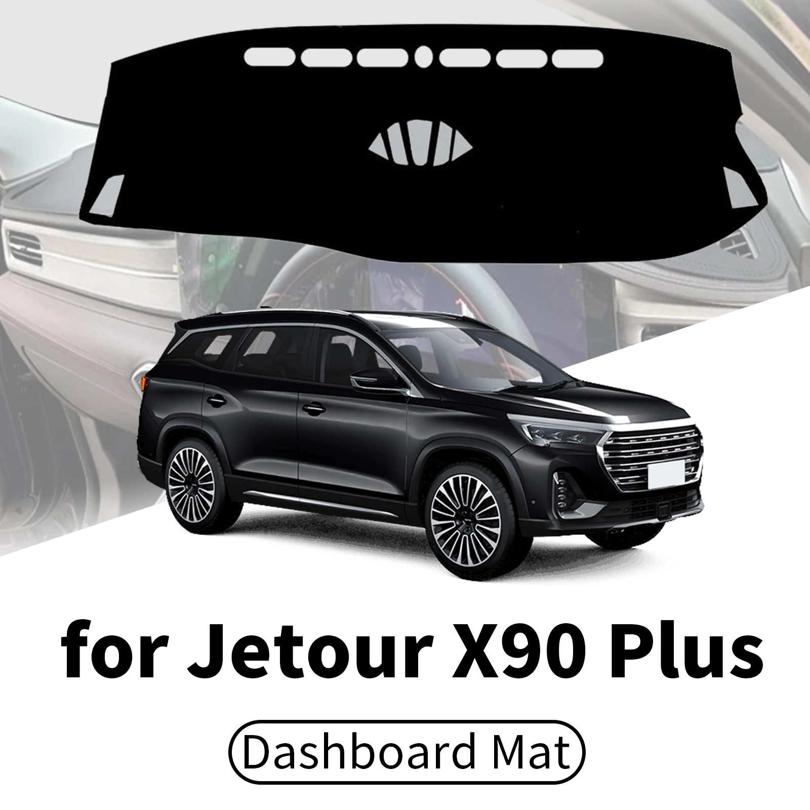 

for Jetour X90 Plus 2023 2024 2025 Car Dashboard Cover Dashmat Sunshade Anti‑UV Anti‑Glare Dash Mat Interior Accessories