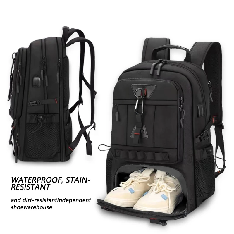 travel-backpack-with-shoe-compartment-large-capacity-anti-theft-lightweight-for-men-women-traveling