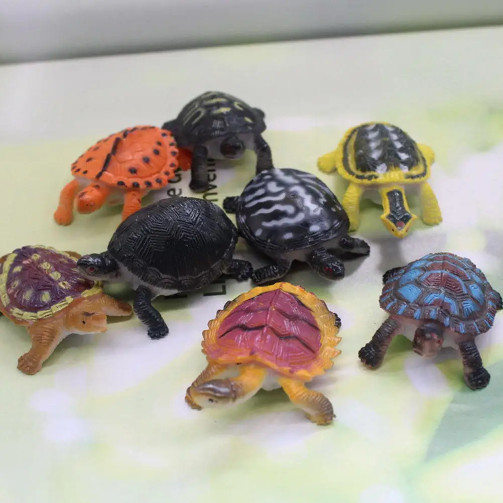 16Pcs Kid Turtle Simulation Playthings Marine Educational Interactive Learning Set Simulation Turtle Toy Fake Marine Toy