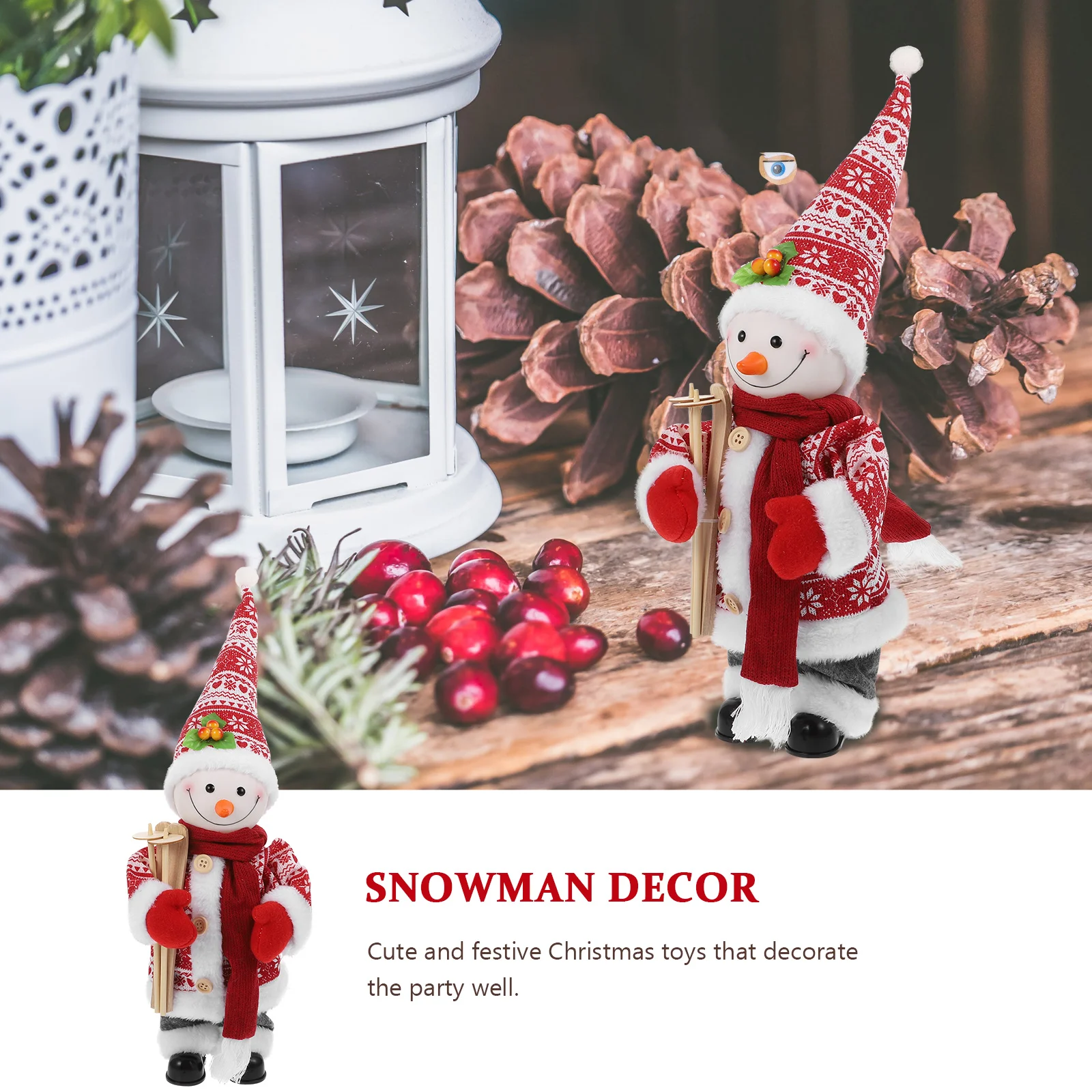 

Shaped Christmas Ornament Luminous Dancing Snowman Decor Music Snowman Adornment Xmas Home Decor Durable Holiday Party Lighting