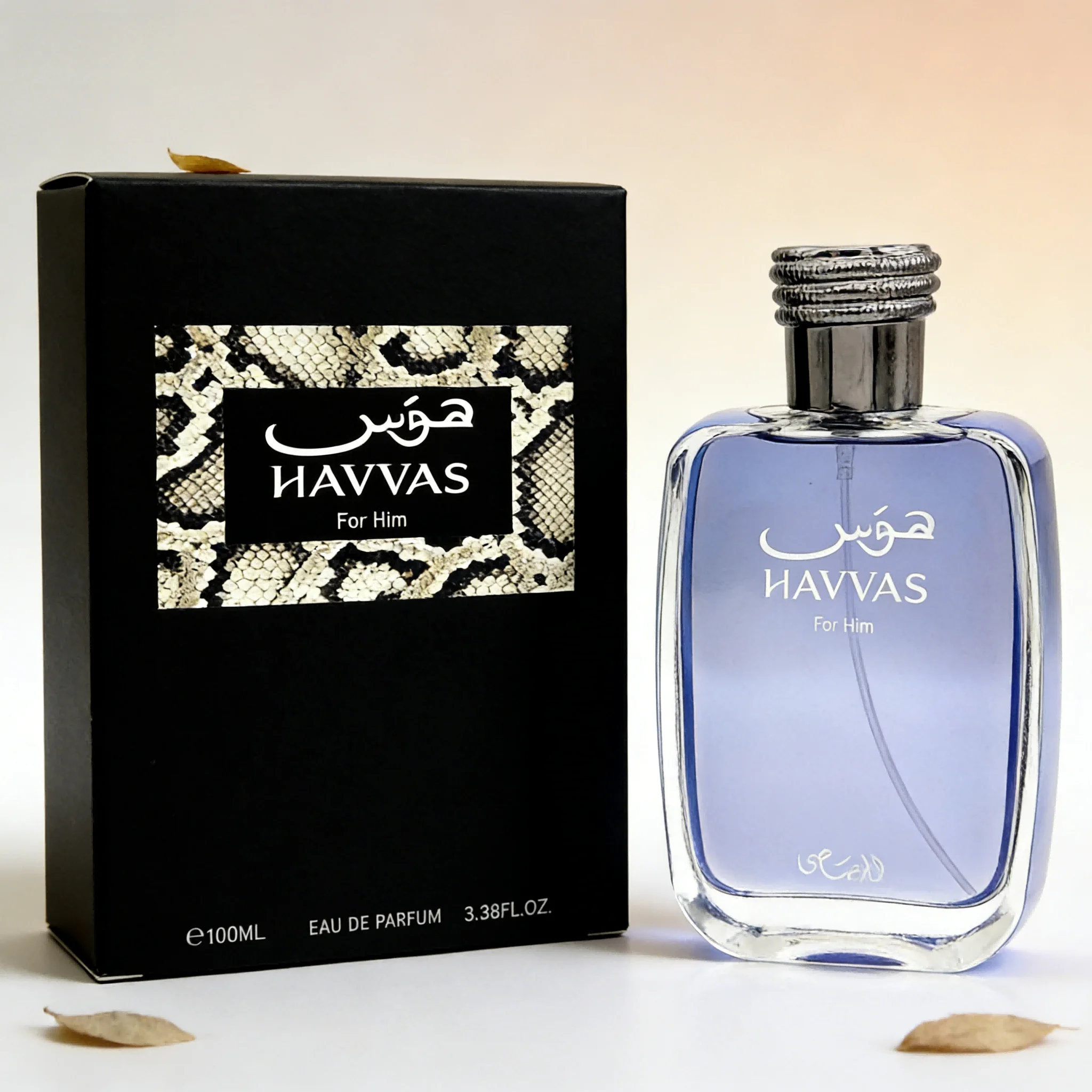

Hawas For Him Men's Eau De Parfum 3.38oz, Crisp Aquatic & Woody Scent, Refreshing Long-Lasting Fragrance