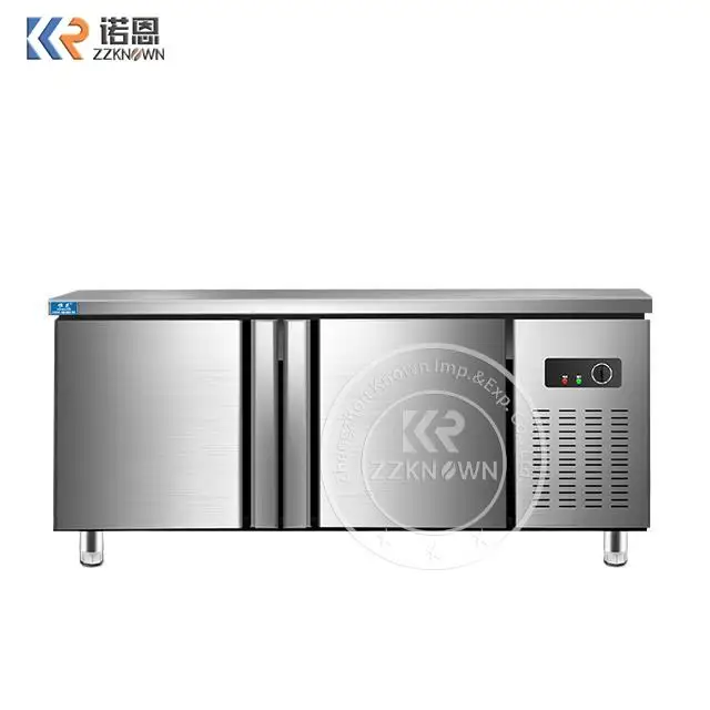 Commercial Quick Refrigerators Freezers Drinks Milk Tea Table 2 Door Bubble Tea Counter