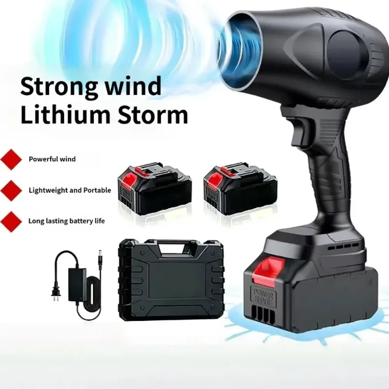 Peniup Salju Bertenaga Tinggi untuk Pembersihan Debu Mobil, Peniup Genggam Baterai Lithium Tanpa Kabel, Kipas Turbo Kuat