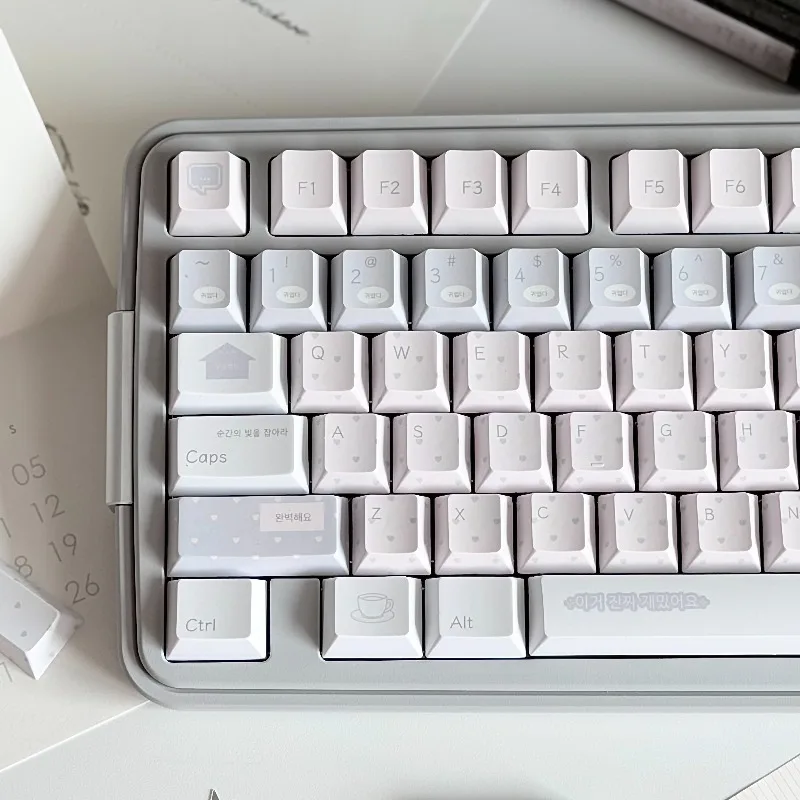 Love Memo Theme Keycaps Set Customization PBT Sublimation Cherry/FOA Profile Keyboard Cap for Mechanical Keyboard Accessories