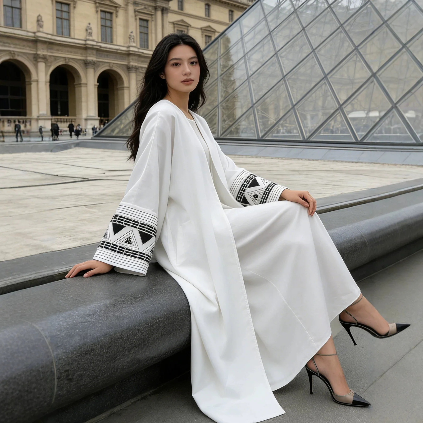 

SuperAen 2026 Spring New Design Embroidered Flares Fashion Elegant Long Dresses Oversize Women's Outwear Coats