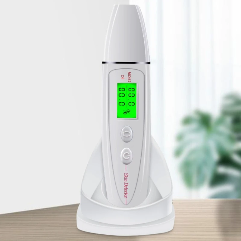 Face Skin Tester Platinum Probe Quick Precise Memory Function Moisture Oil Analyzer Health Device Home Beauty Instrument