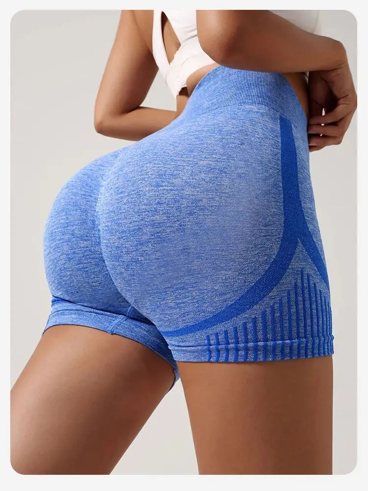 Femmes Yoga Shorts taille haute Shorts d'entraînement Fitness Yoga ascenseur bout à bout Fitness dames Yoga gymnase course pantalons courts vêtements de sport