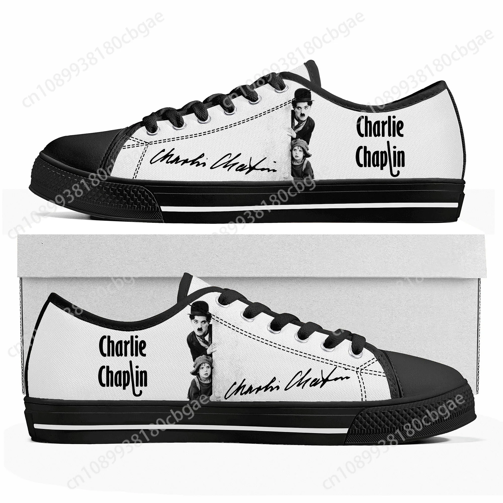 Charlie Chaplin Low Top Sneakers Mens Womens Teenager High Quality Canvas Sneaker couple Casual Shoes Customize DIY Shoe