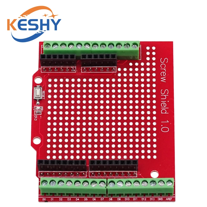 Prototype Screw Shield Expansion Board Assembled Terminal Proto Shield Double-sided PCB IO Solder for Arduino UNO Mega2560 One