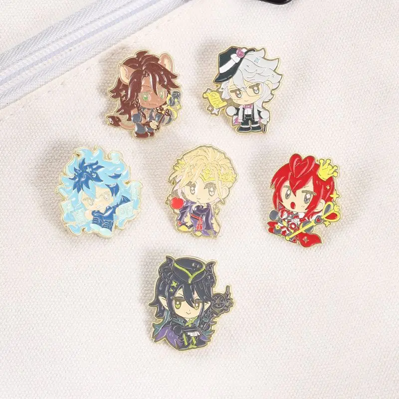 Anime Q Version Metal Enamel Brooch Pin Cartoon Character Badge Jewelry Gift for Fans