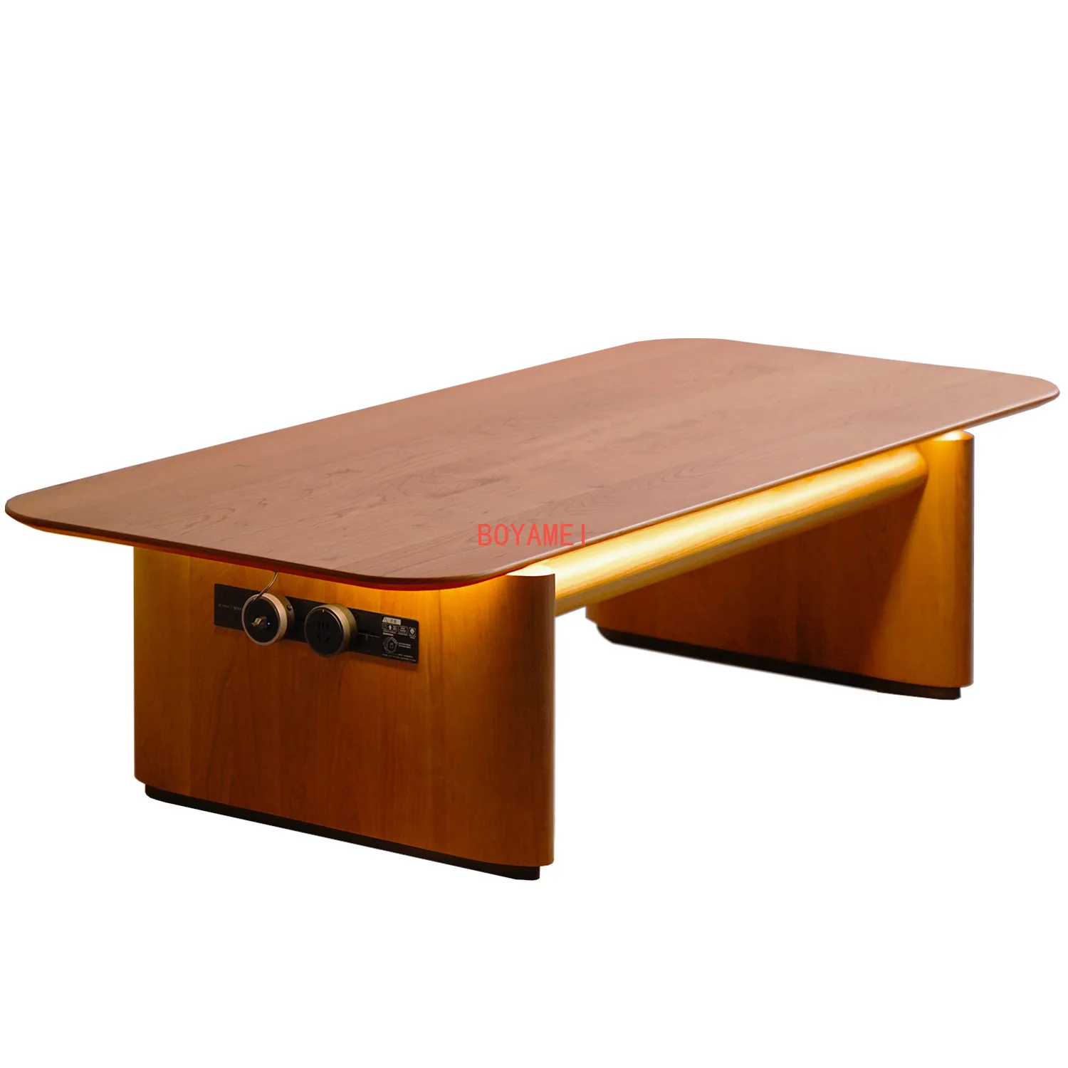 Original Saturn tea table solid wood Nordic Japanese cherry wood small house type simple modern living room log short