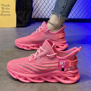 Men's breathable mesh sneakers, shock absorbent sneakers, thick sole, sockbean sneakers, walking sneakers, green, blue, yellow, pink 6 Main Sales Men's Green Tenis - №3