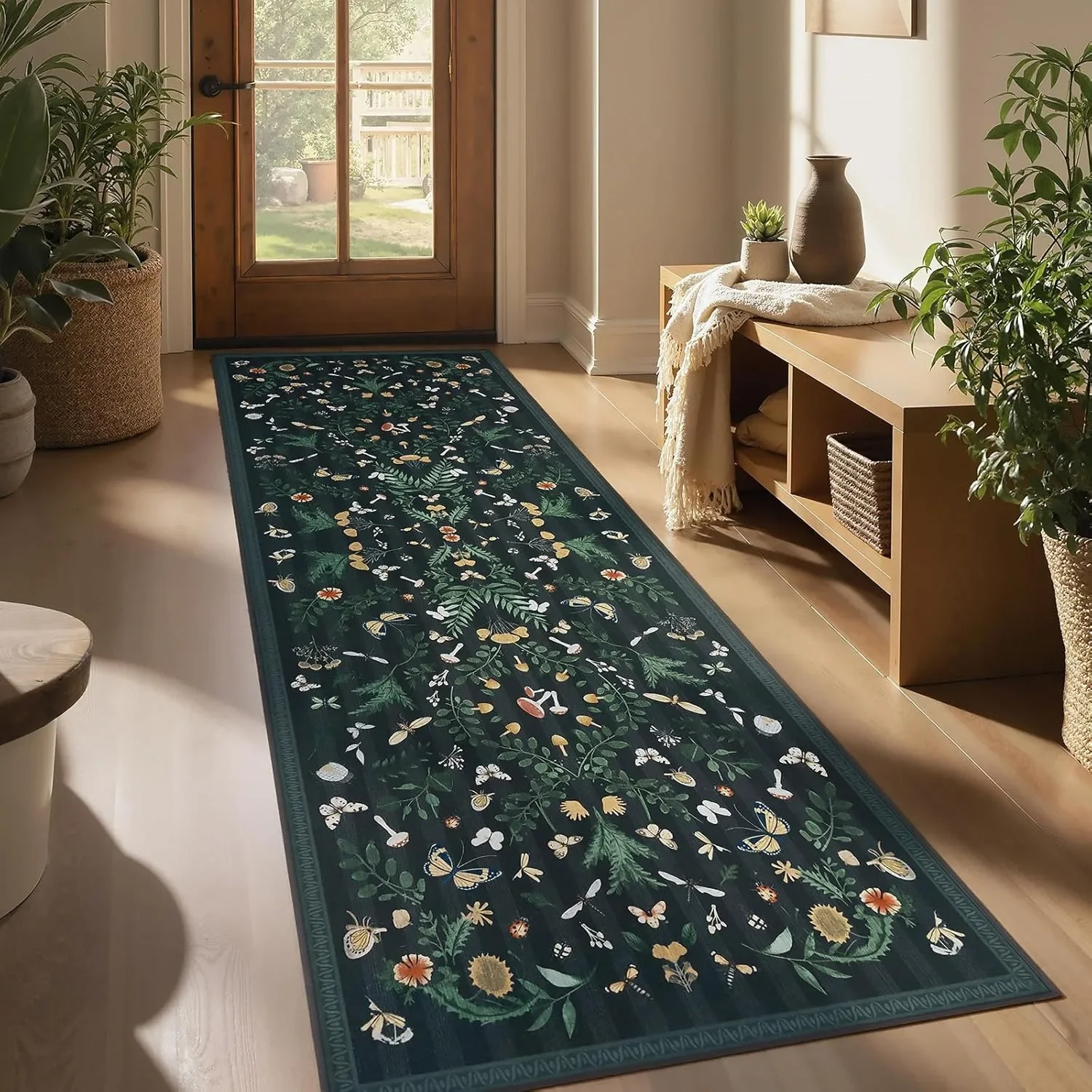 Hallways Rug Anti-slip and Wear-resistant Floor Mat Suitable for Balcony Laundry Room Home Decoration Carpet Machine Washable