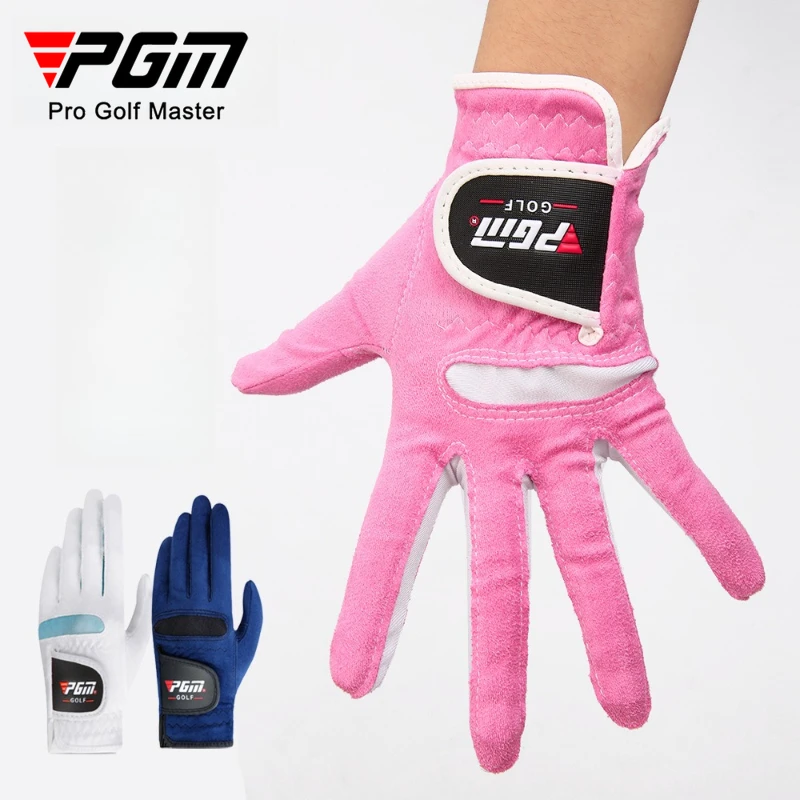 PGM 1 Pair Women Golf Gloves Sports Microfiber Cloth Glove Soft Breathable Sunscreen and Anti Slip ST009