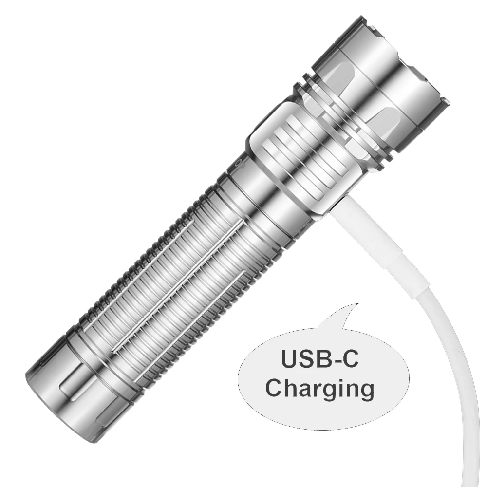 Outdoor EDC COB Red Light Camping Flashlight Lantern Magnetic Type USB C Rechargeable Lamp Powerful 300 Meter Tent Torch W1 ﻿LED