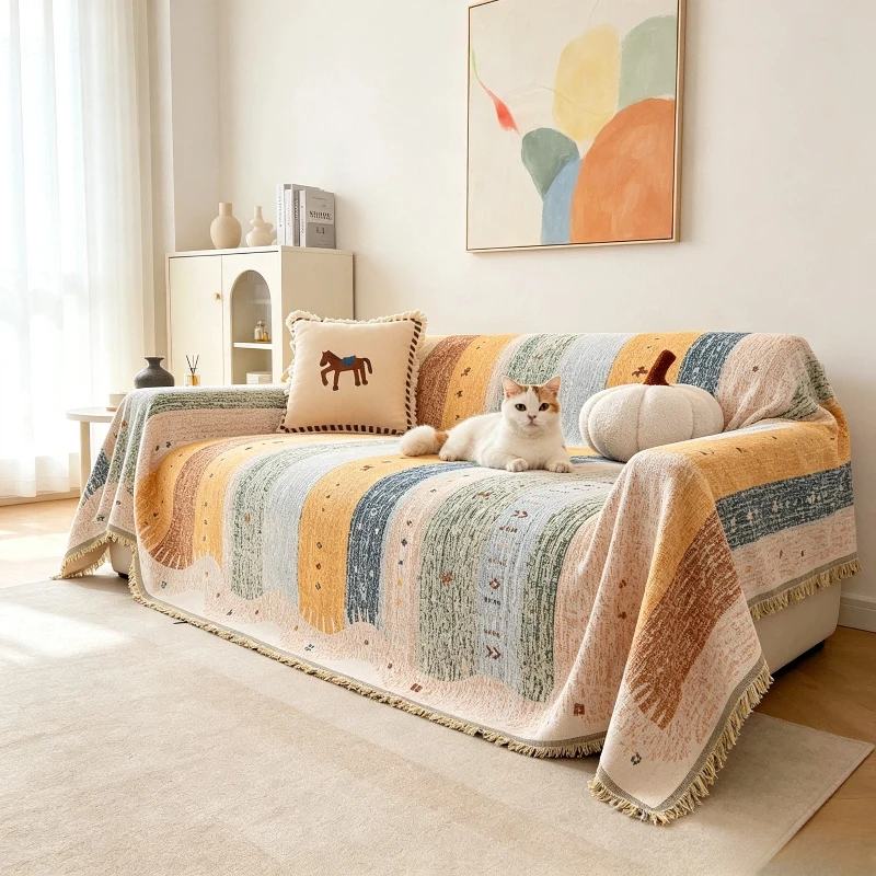 1ps Sofa Cover Washable Protective Cover Thick And Breathable Double Sofa Cover Recliner Sofa Bed For Living Room Use