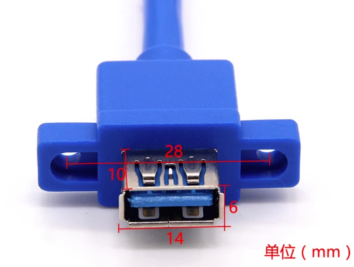 50cm Single Port USB 3.0 Female Screw Mount Panel Type To Motherboard 20Pin Cable For Computer Mainframe Chassis