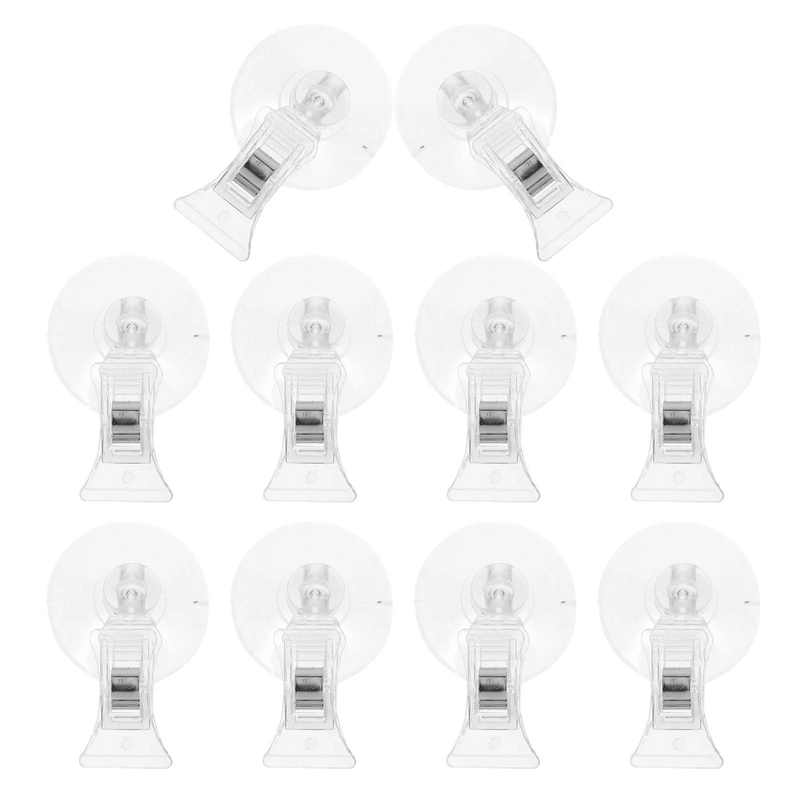 

10Pcs Label Clips Clear Suction Cup Sign Holder for Advertising Labels Name Cards Photos Display in Shop Supply Store