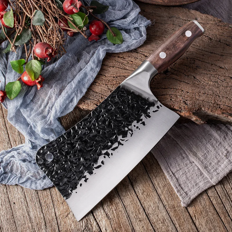 Chinese Forged Knife Butcher Kitchen Knives Handmade Non-stick Chopping Slicing Chef Knives Cleaver Knife Blade Kitchen Tools