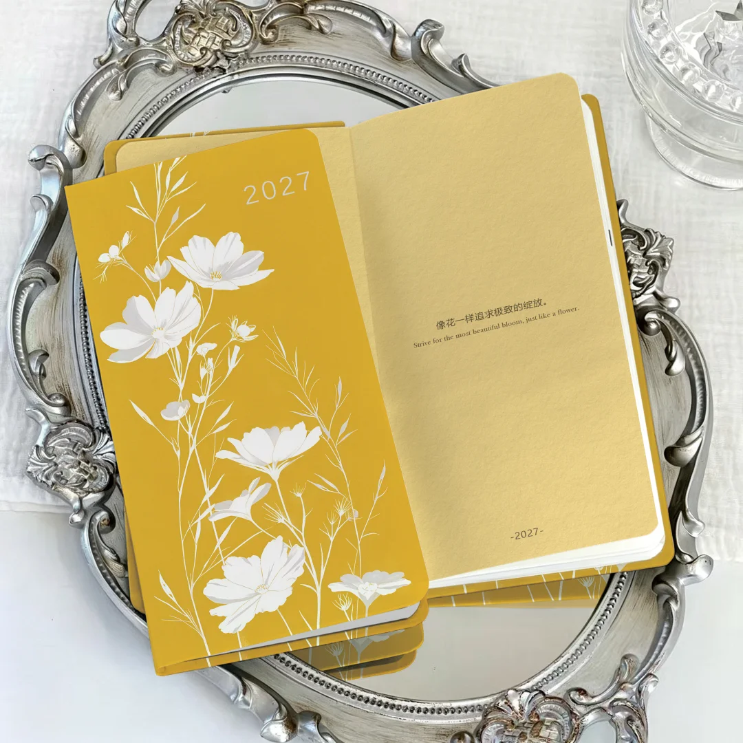 agenda-retro-com-ilustracoes-literarias-caderno-portatil-de-gestao-de-tempo