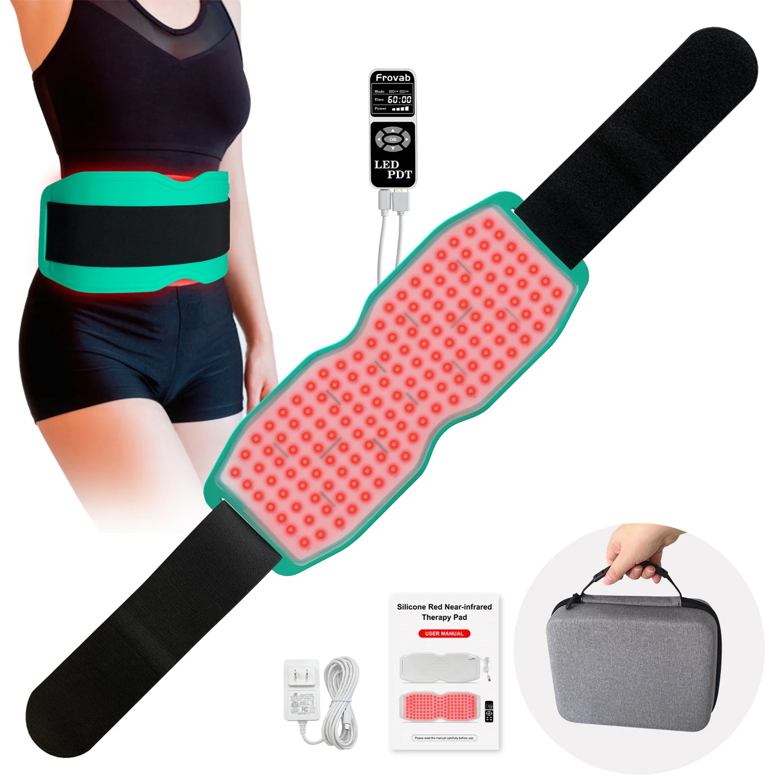 

ZJZK 940nm 850nm 660nm Belts 450pcs Chips Infrared LED Arms Slimer Pads Red Light Wraps Shoulder Back Pain Relief Machine Human