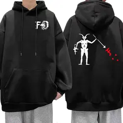 Forward Observations Group Hoodie Death Skeleton Satan Graphic Hooded Sweatshirt Gothic Long Sleeve Hoodies Harajuku Streetwear