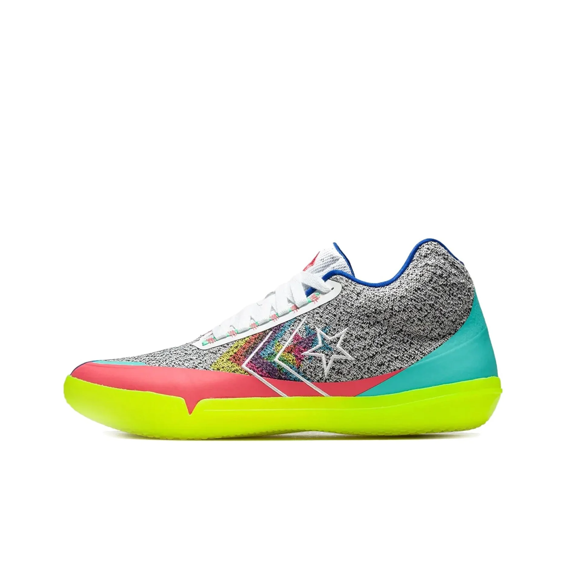 NBA X Converse All Star BB Evo Basketball Shoes Unisex Low Top Gray/Pink/Yellow 171309C