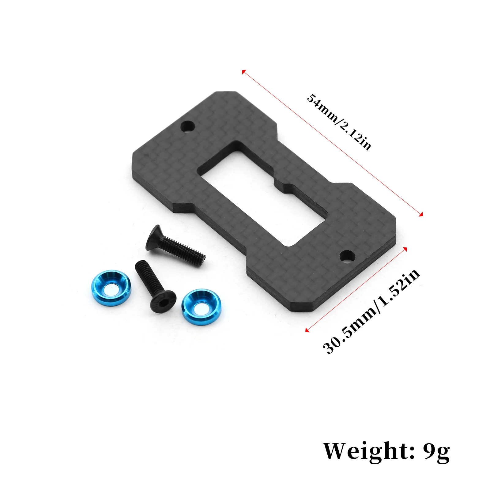 High‑Strength Carbon Fiber Servo Mount Fixed Reinforcing Plate for Tamiya TT02 TT‑02 1/10 RC Touring Racing Car