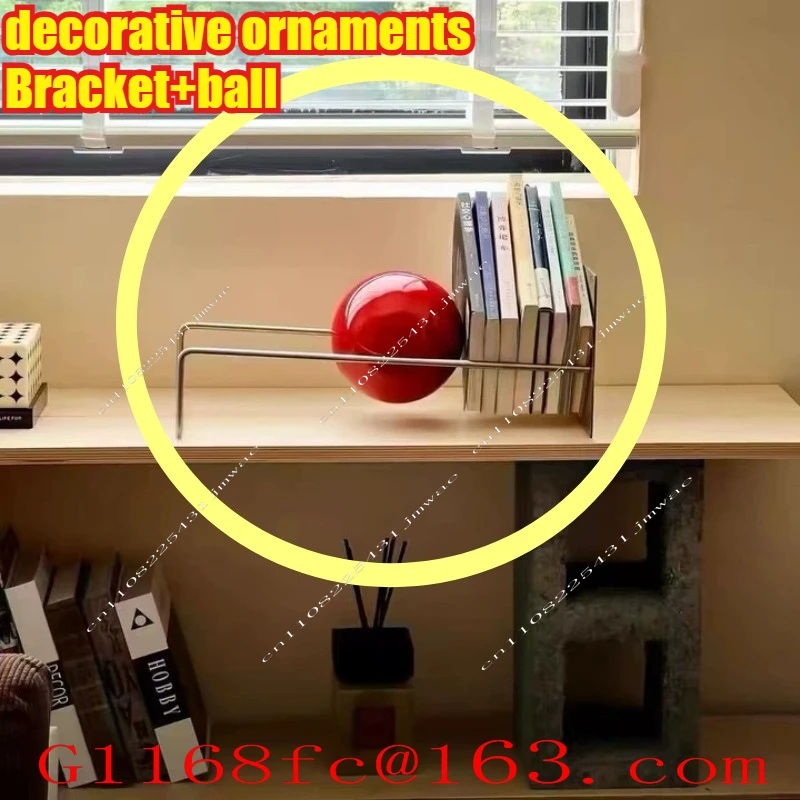 Creative Gravity Ball Bookstand Mid-Century Bauhaus Decor Organizer Novelty Desktop Magazine Holder Chic Office Newspaper Rack
