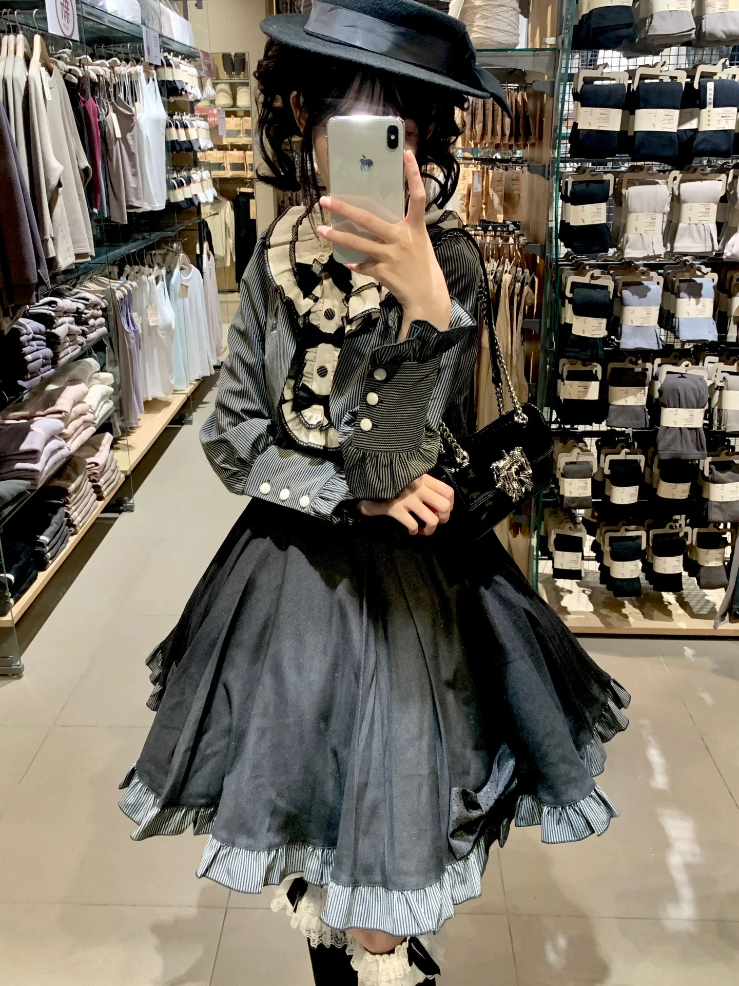 Preto doce menina falso vestido lolita de duas peças op elegante senhora lindo estilo princesa diário viagem boneca colarinho vestido