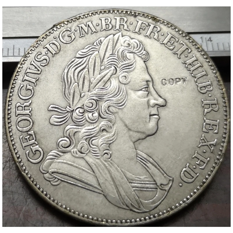 1723 United Kingdom 1 Crown Silver Plated Copy Coin